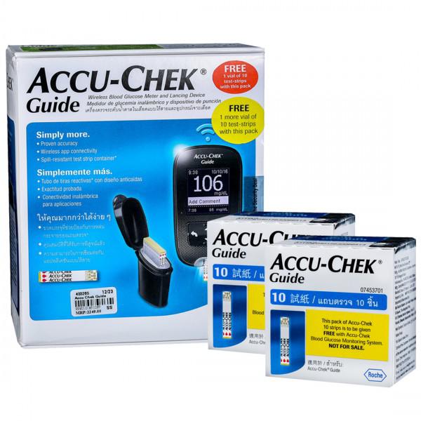 Accu-Chek® Guide Blood Glucose Monitoring System (Includes: Meter, Softclix  Lancing Device & 10 Lancets, Carrying Case) - DDP Medical Supply