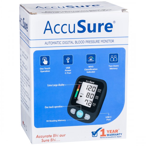 Buy AccuSure Automatic Digital Blood Pressure Monitor Online at Best ...