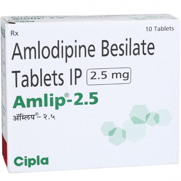 Buy Amlip 2.5 mg Tablet (10 TAB) Online at Best price in India ...