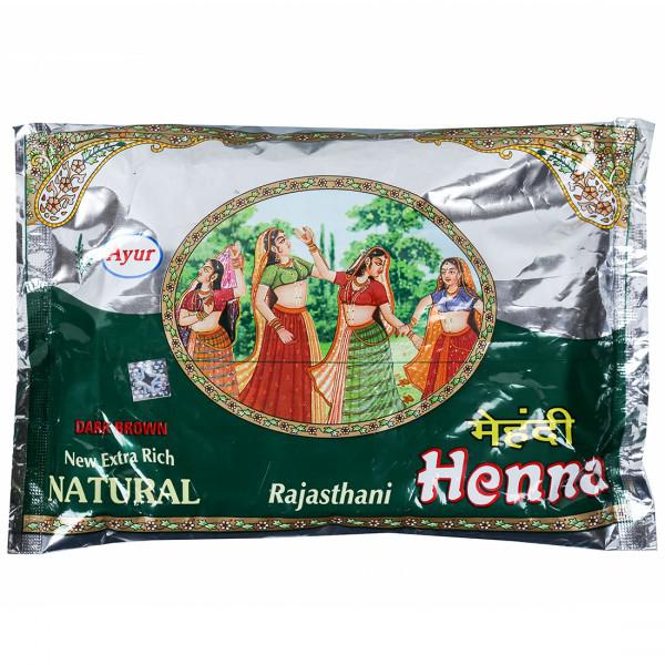 Buy Ayur Natural Rajasthani Dark Brown Henna 200 G Online At Best Price In India Flipkart Health