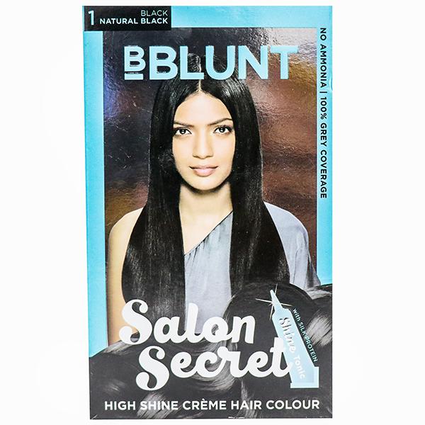 Buy Bblunt Salon Secret High Shine Creme Hair Colour Black Natural Black 1  100 Gm 8 Ml Online At Best Price of Rs 199  bigbasket