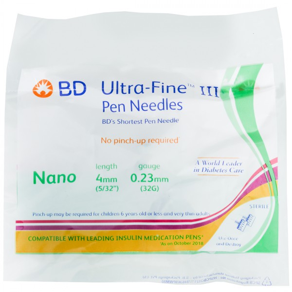 Buy BD Ultra Fine III Nano Pen Needle 4 mm x 32G Pack Of 5 Online at ...