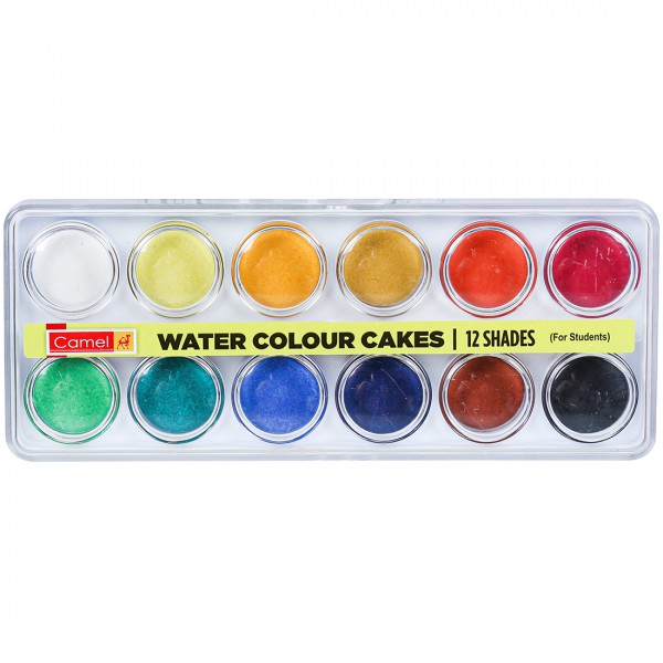 Flipkart.com | DOMS Non-Toxic 15mm Water Colour Cake Set with Paint Brush  and Plastic Case -