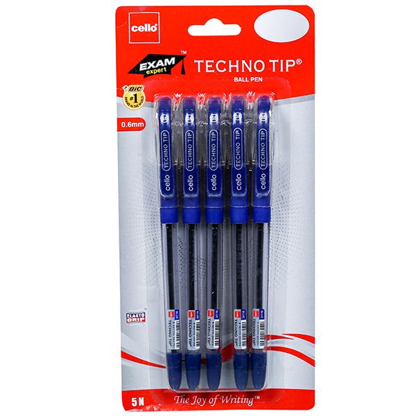 Buy Cello Techno Tip Blue Ball Pen Pack Of 5 Online at Best price in ...