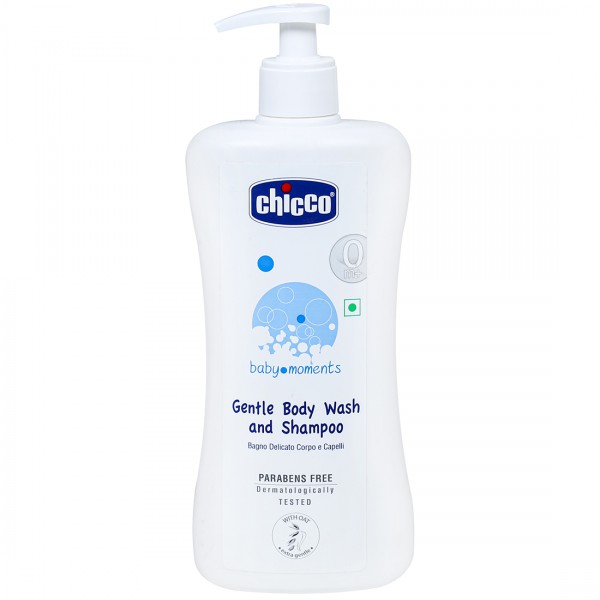  Chicco Baby Moments Gentle Body Wash and Shampoo (500ml) : Baby