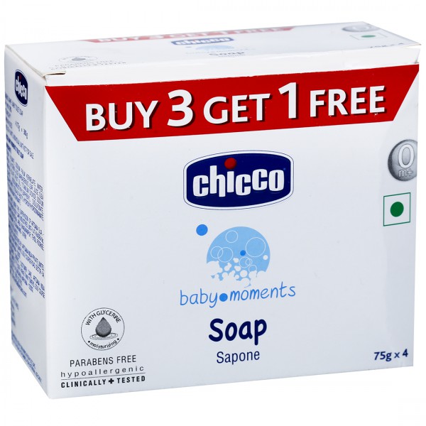 Buy Chicco Baby Moments Soap CH85570 (Buy 3 Get 1 Free) 4 x 75 g Online