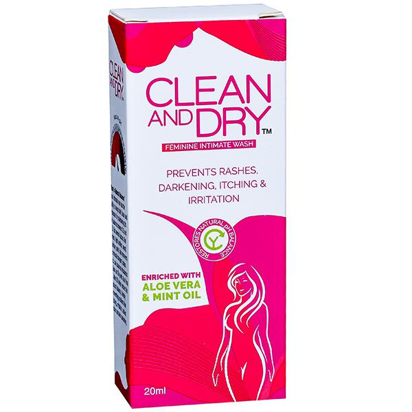 Buy Clean And Dry Feminine Intimate Wash Enriched with Aloe Vera