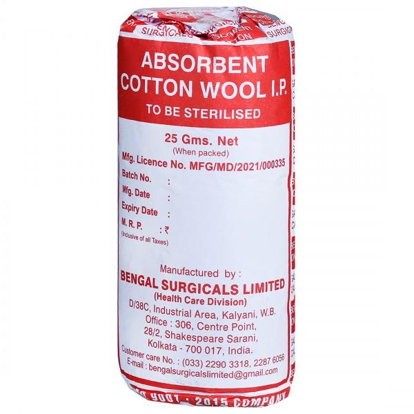 Buy Cotton Wool Absorbent (B.S) Net 25 g Online