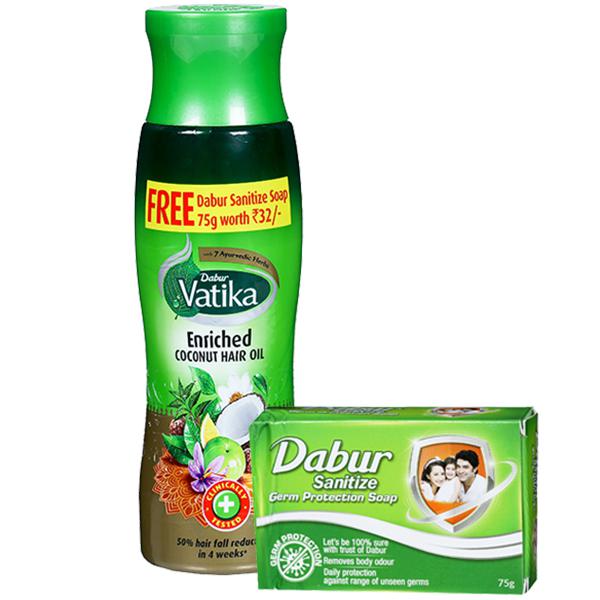 Dabur Vatika Enriched Coconut Hair Oil 75ml Pack Of 3 Hair Oil 225 L   Amazonin Beauty