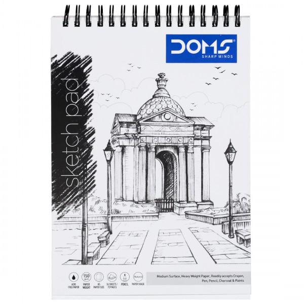 Buy Doms Sketch Pad Wiro Unruled Spiral (21 x 29.7 cm) Art No.7891