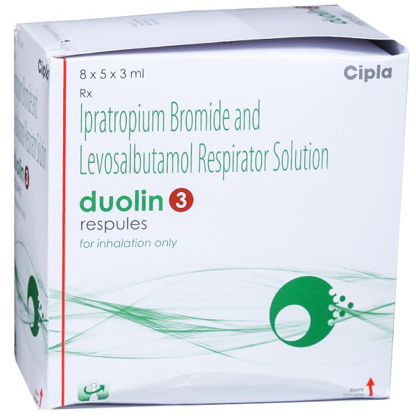 Buy Duolin (3) Respule 3 ml (5 Respule) Online at Best price in India ...