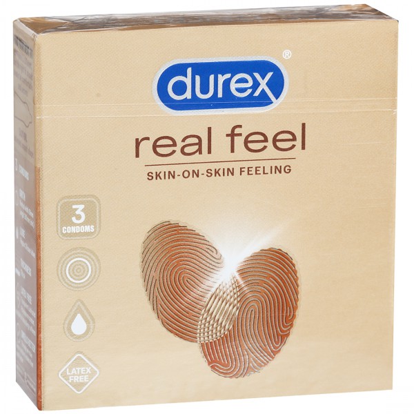 Durex Real Feel  Latex Free Condoms For Skin-on-skin Feel
