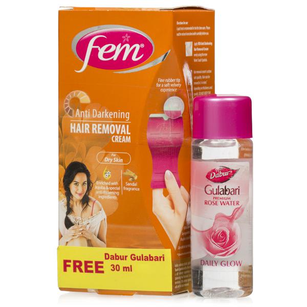 Fem Fairness Naturals Sandal Hair Removal Cream Fair and Soft - 60g (50%  Extra) Cream - Price History