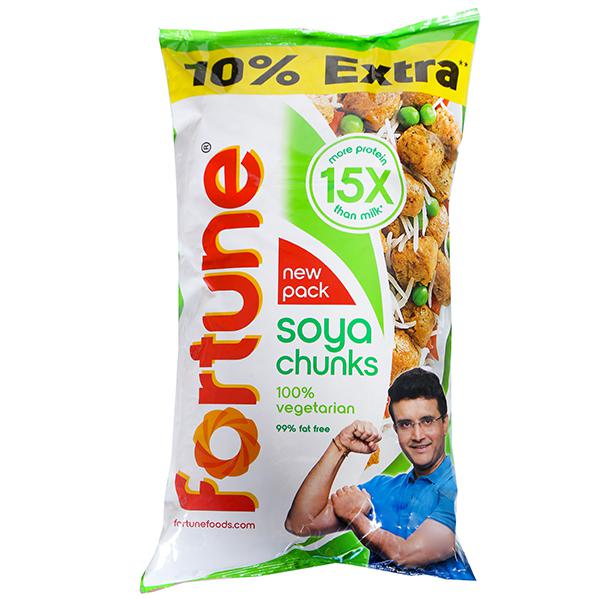 Buy Fortune Soya Chunks (10 % Extra) 1 kg Online at Best price in India ...