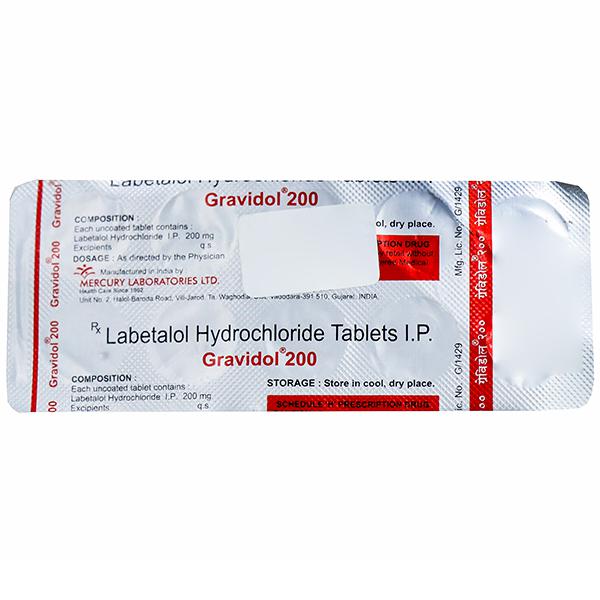 Gravidol Labetalol Hydrochloride Tablet, Mercury Laboratories Ltd