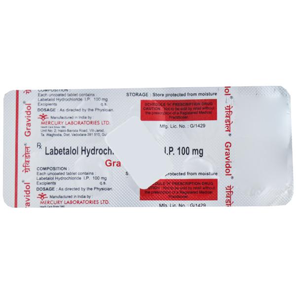 Labetalol 100 mg Tablet Gravidol