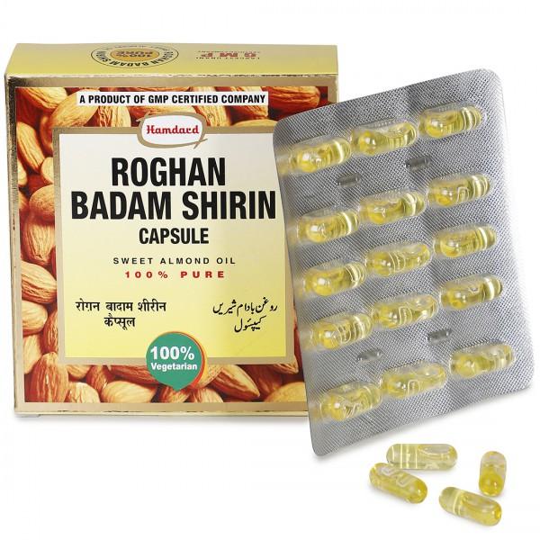 Buy Hamdard Roghan Badam Shirin 4 x 15 Capsules Online at Best price in ...