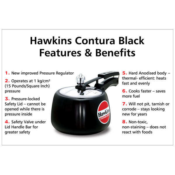 Buy Hawkins Contura Black Pressure Cooker 5 L Online Flipkart