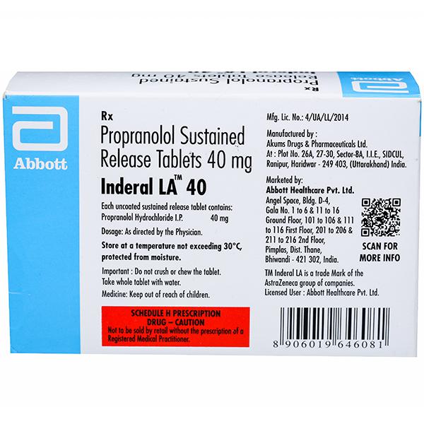 Inderal La 40 Mg Price