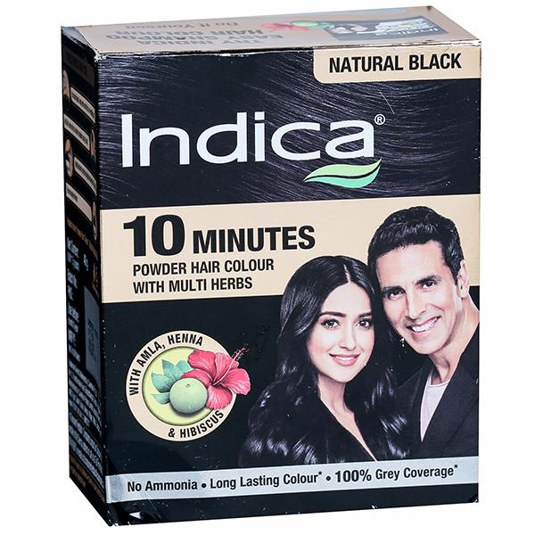 Indica Easy Do-It-Yourself Hair Color Shampoo Pump Pack with 5 Herbal  Extracts and 100% Ammonia Free, Long Lasting Formula, 180 ML - Natural  Black Colour (Gloves Included)