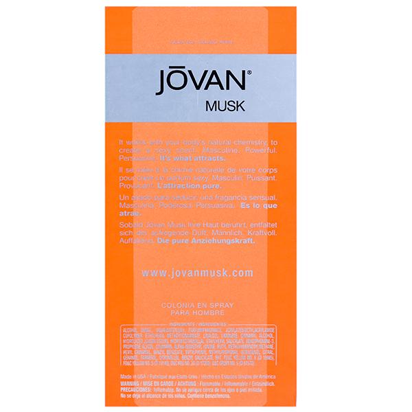 Buy Jovan Musk For Men Pour Homme Cologne Spray Vaporisateur 88 ml