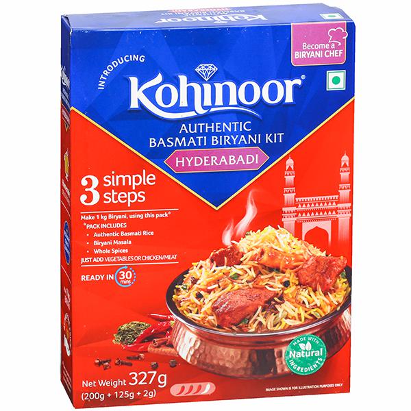 Buy Kohinoor Authentic Basmati Biryani Kit Hyderabadi 327 G Online At Buy Kohinoor Authentic Basmati Biryani Kit Hyderabadi 327 G Online At