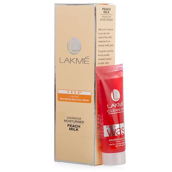 Buy Lakme Peach Milk Maximum Moisturizer (free Lakme Natural Glow Face 