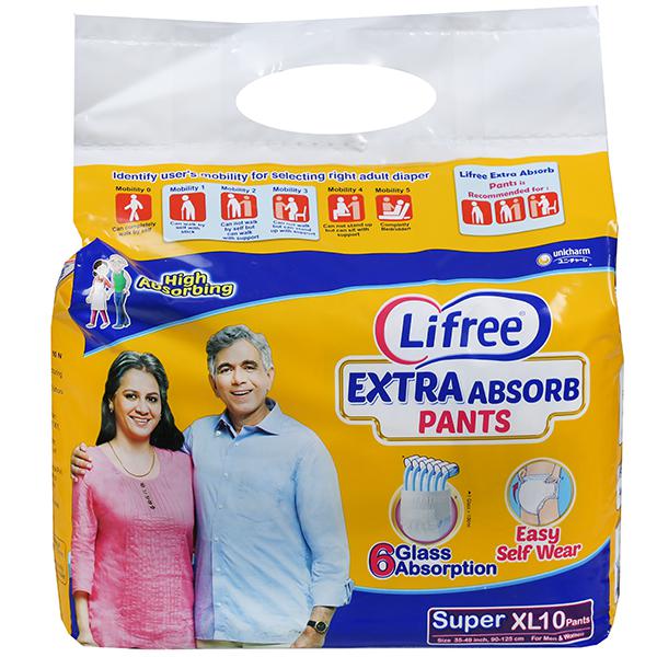 Buy Lifree Extra Absorb Adult Pants Super XL Pack Of 10 Online | Flipkart  Health+