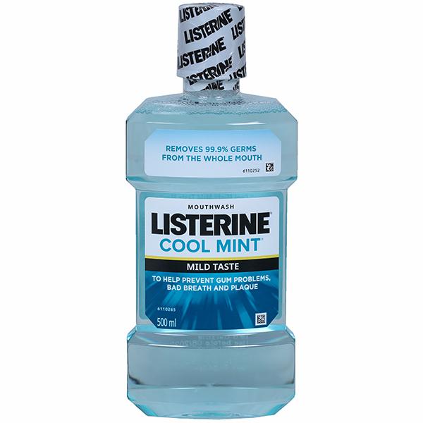 Buy Listerine Coolmint Mild Taste Mouthwash 500 ml Online at Best price ...