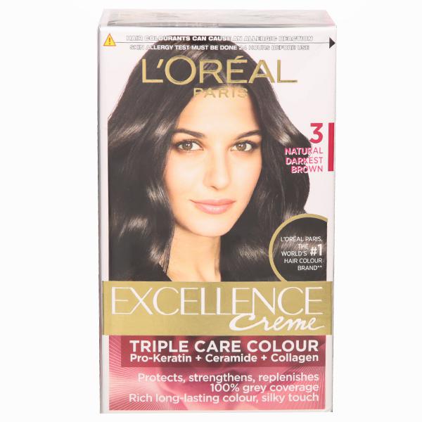 LOreal Excellence Creme 3 Darkest Brown  Hair Colours  Allcures