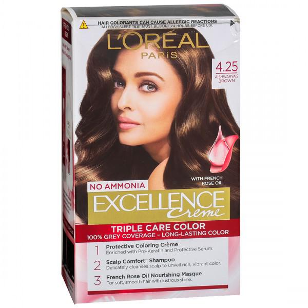 LOréal Paris Excellence Creme Hair Color 4 Natural Brown With Bowl   Brushes Price in India  Buy LOréal Paris Excellence Creme Hair Color 4  Natural Brown With Bowl  Brushes online