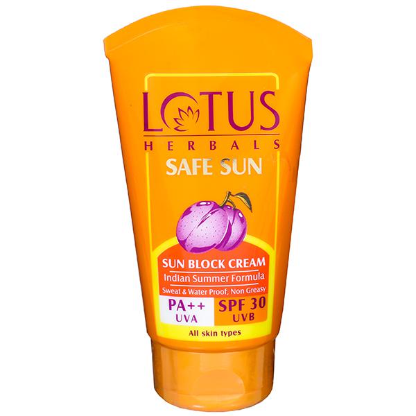 Buy Lotus Herbals Safe Sun Spf 30 Pa Sun Block Cream 100 G Online At Best Price In India 5375