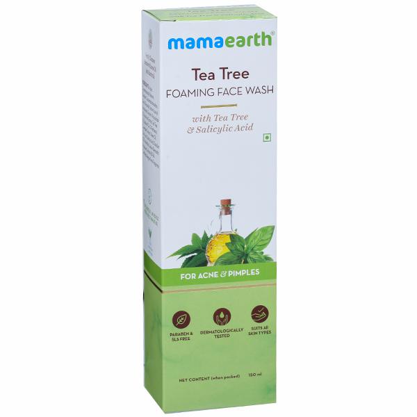 Buy Mamaearth Tea Tree Foaming Face Wash for Acne & Pimples 150 ml ...