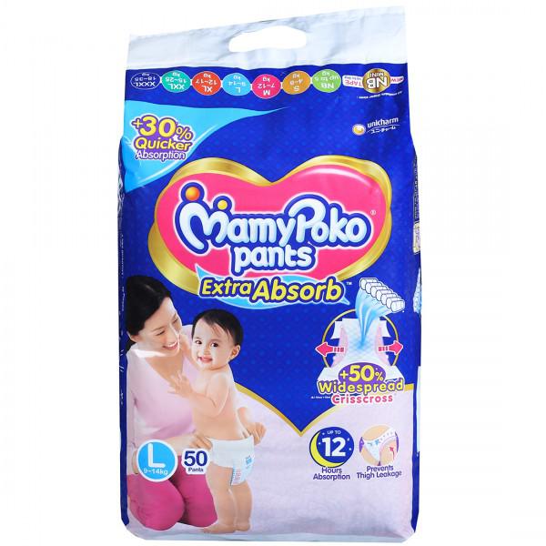 MamyPoko Pants Extra Absorb Diapers Monthly Pack Large Pack of 96