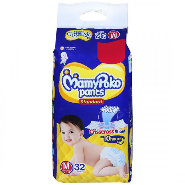 Buy MamyPoko Pants Standard Diapers M (7 - 12 kg) Pack Of 32 Online at ...