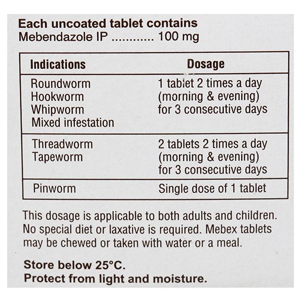 Mebendazole Tablet Price