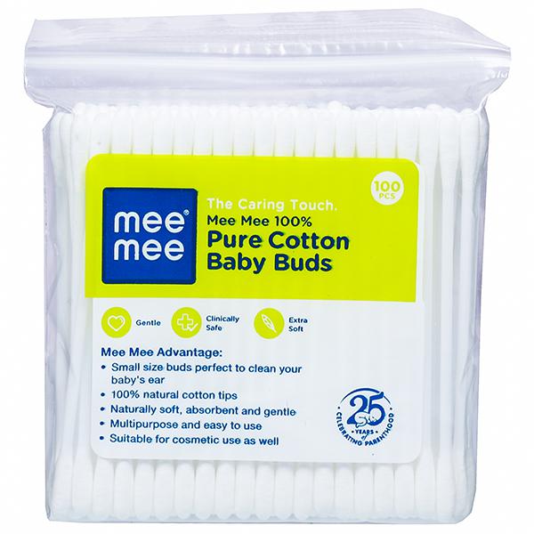 Mee Mee 100% Pure Cotton Baby Buds MM-3840 R PK-100 Pack Of 100