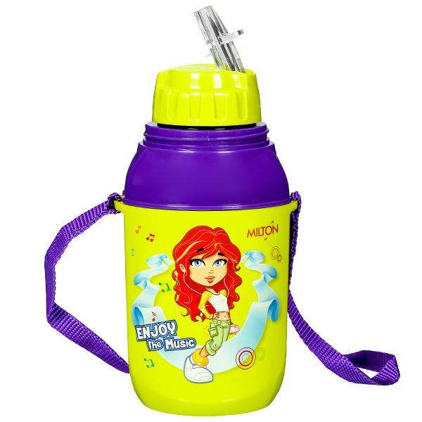 Milton Kool Trendy 500 Plastic Insulated Water Bottle with Straw for Kids,  490 ml, Purple | School B…See more Milton Kool Trendy 500 Plastic Insulated