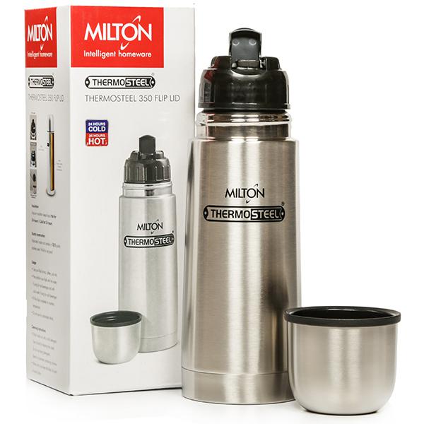 MILTON THERMOSTEEL 350 FLIP LID 350 ml Flask - Buy MILTON