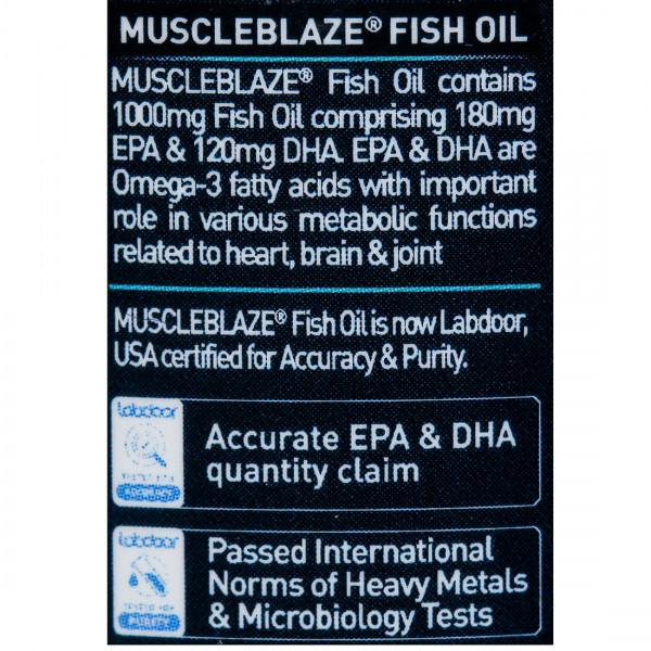 MuscleBlaze Fish Oil with EPA & DHA - (1000 mg, 90 Softgels)