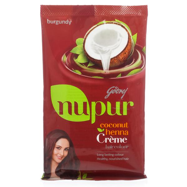 Buy Nupur Coconut Henna Creme Hair Colour Burgundy 664 20 g  20 ml  Online  Flipkart Health SastaSundar