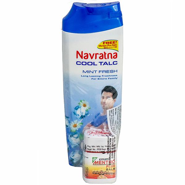 Buy Navratna Cool Mint Fresh Talc Free Emami Mentho Plus Balm 9 Ml