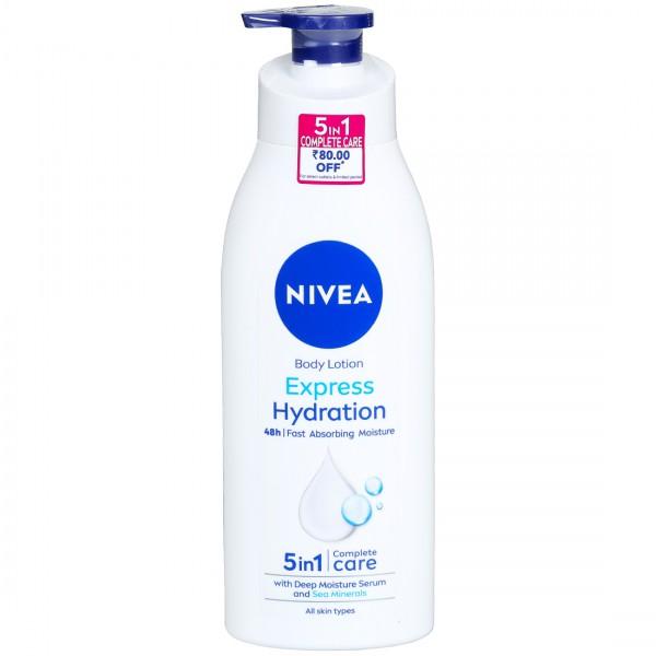 Nivea Express Hydration Body Lotion with Deep Moisture Serum 80 off) 400 ml | Flipkart Health+ (SastaSundar)