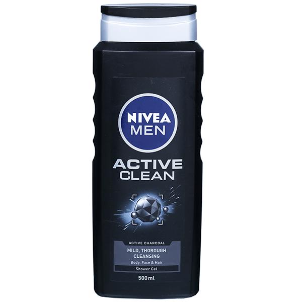 Buy Nivea Men Active Clean Shower Gel 500 ml Online at Best price in ...