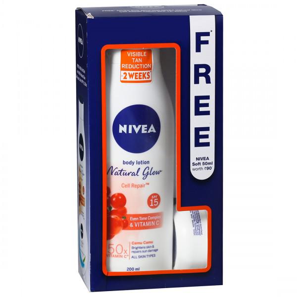 Buy Nivea Natural Glow Cell Repair Spf 15 Even Tone & 50x Vitamin C ...