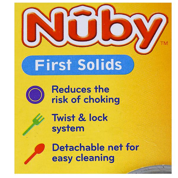 Nuby Twist N' Feed Infant First Foods Feeder with Hygienic Cover: 10M+,  Colors May Vary, Multi