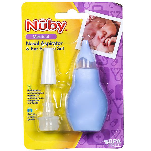  Nuby Nasal Aspirator and Ear Syringe Set, Colors May Vary :  Everything Else