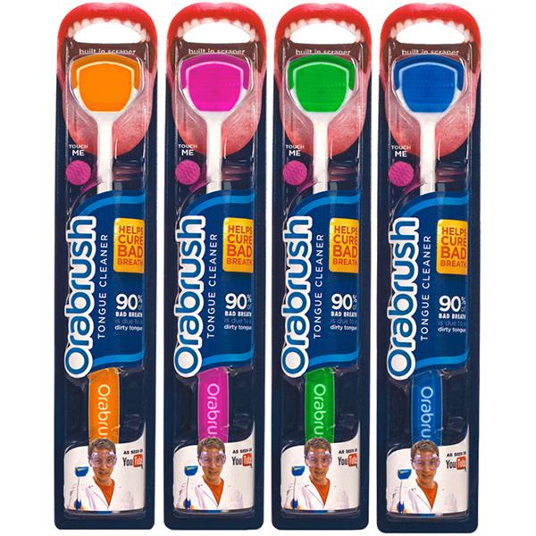 Tongue Brush, Tongue Scraper, Tongue Cleaner Helps Fight Bad Breath, 4  Tongue Scrapers, 4 Pack (Blue&Green&Orange&Red)