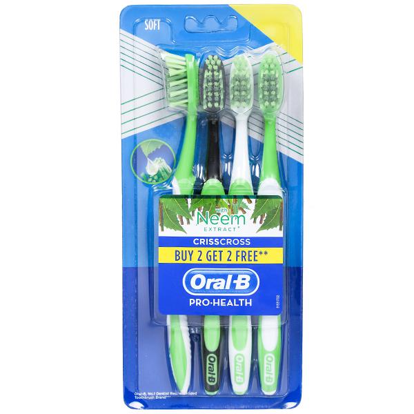 Buy Oral B Pro Health Crisscross Neem Extract Soft Toothbrush Buy 2