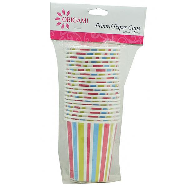 Multicolor Printed Disposable Paper Glasses, Size: 200 ML